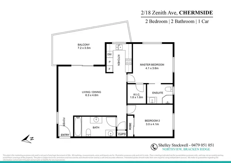 Floorplan of Homely apartment listing, ID:21140470/18 Zenith Avenue, Chermside QLD 4032