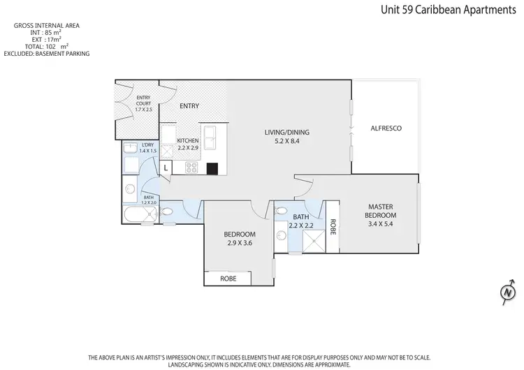 Floorplan of Homely apartment listing, 59/4 Grand Parade, Kawana Island QLD 4575