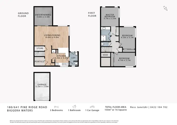 Floorplan of Homely townhouse listing, 180/641 Pine Ridge Road, Biggera Waters QLD 4216