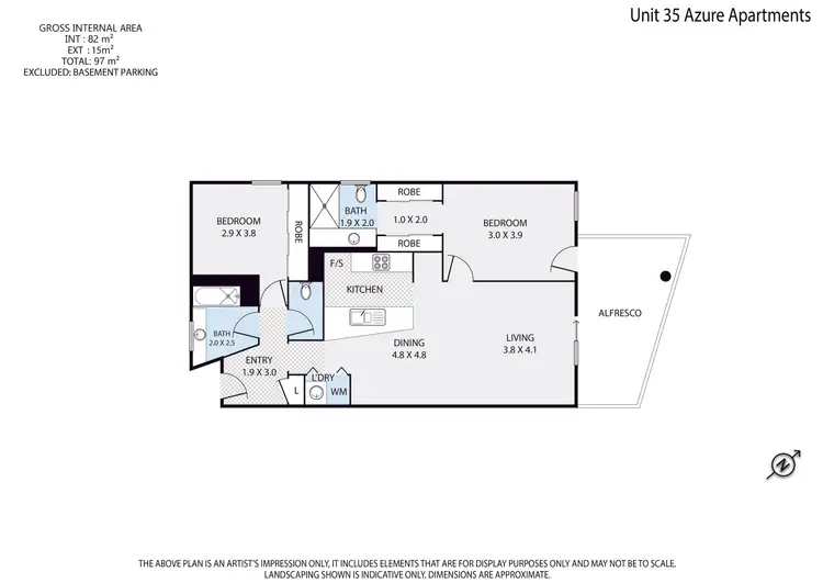 Floorplan of Homely apartment listing, 35/10 Grand Parade, Kawana Island QLD 4575