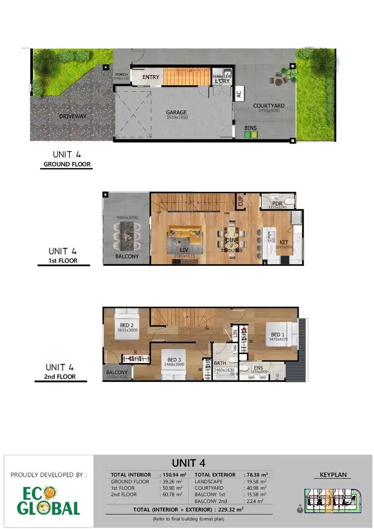 Floorplan of Homely townhouse listing, ID:21142244/4 Elizabeth Street, Toowong QLD 4066
