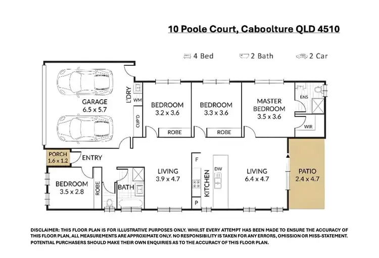 Floorplan of Homely house listing, 10 Poole Court, Caboolture QLD 4510