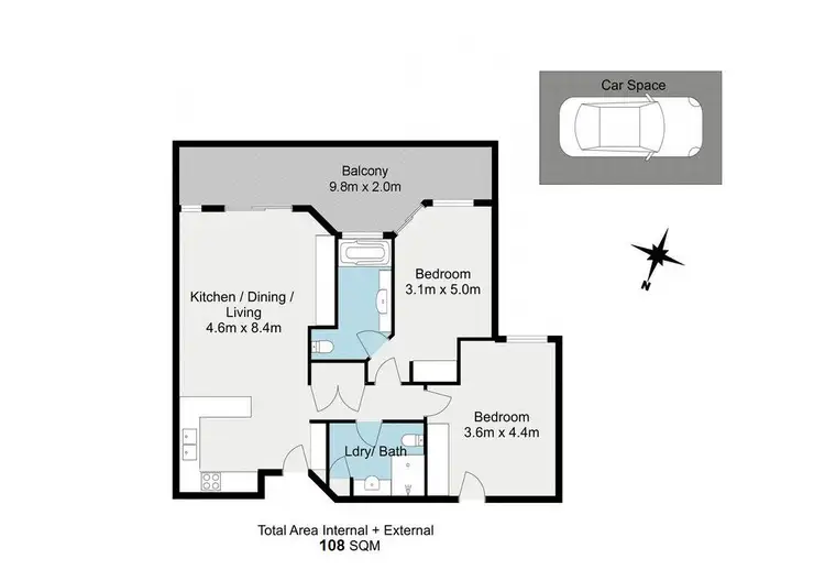 Floorplan of Homely unit listing, 1204/44 Ferry Street, Kangaroo Point QLD 4169
