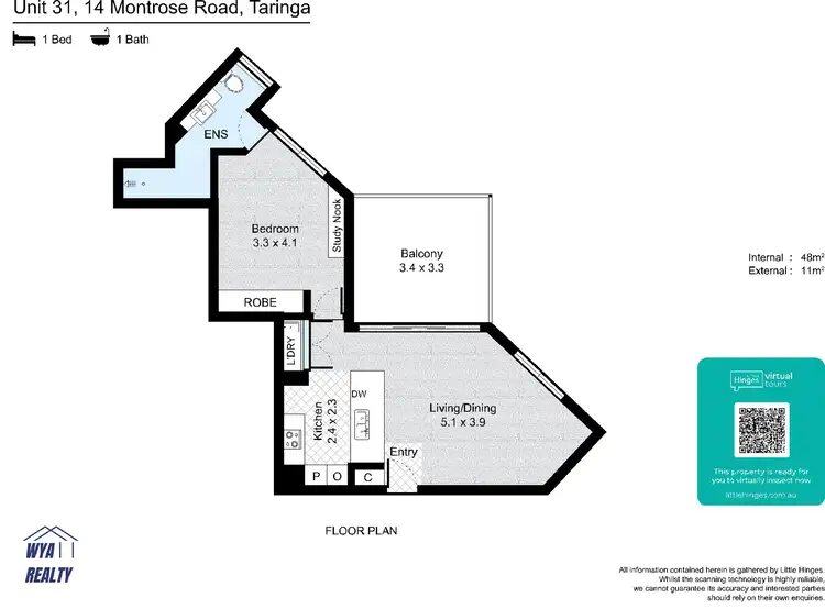 Floorplan of Homely apartment listing, ID:21143277/14 Montrose Road, Taringa QLD 4068