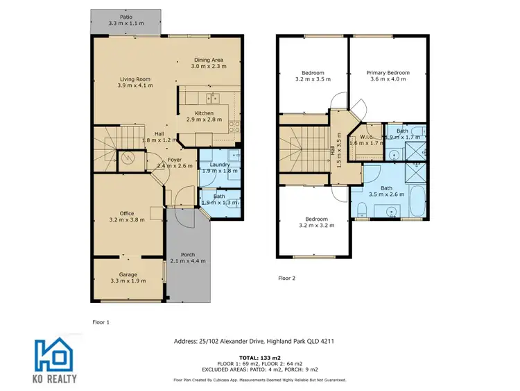 Floorplan of Homely townhouse listing, 25/102 Alexander Drive, Highland Park QLD 4211