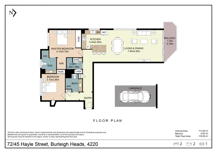 Floorplan of Homely apartment listing, ID:21143813/45 Hayle Street, Burleigh Heads QLD 4220