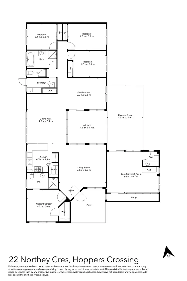 Floorplan of Homely house listing, 22 Northey Crescent, Hoppers Crossing VIC 3029
