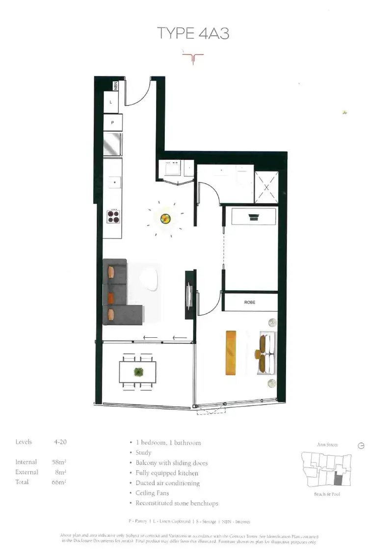 Floorplan of Homely apartment listing, ID:21145395/1033 Ann Street, Newstead QLD 4006