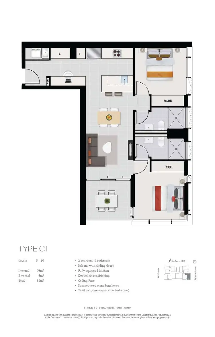 Floorplan of Homely apartment listing, ID:21145396/10 Stratton Street, Newstead QLD 4006