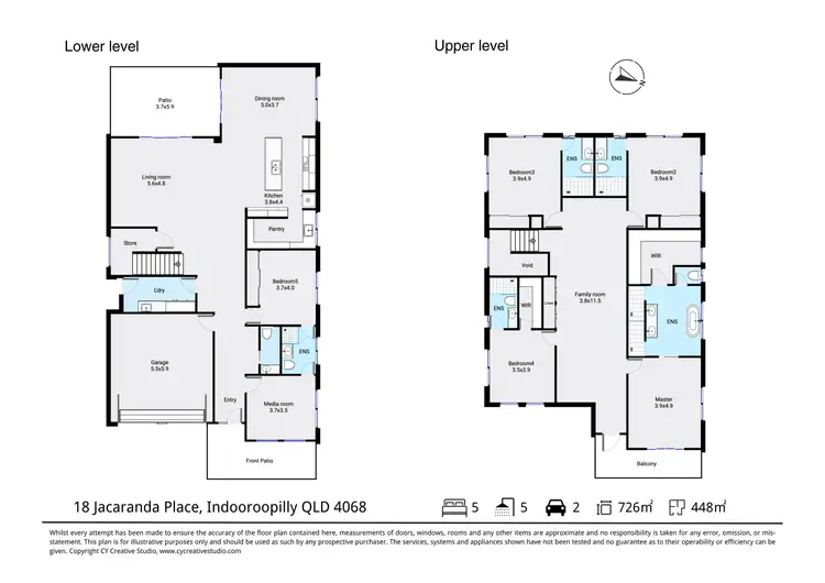 Floorplan of Homely house listing, 18 Jacaranda place, Indooroopilly QLD 4068