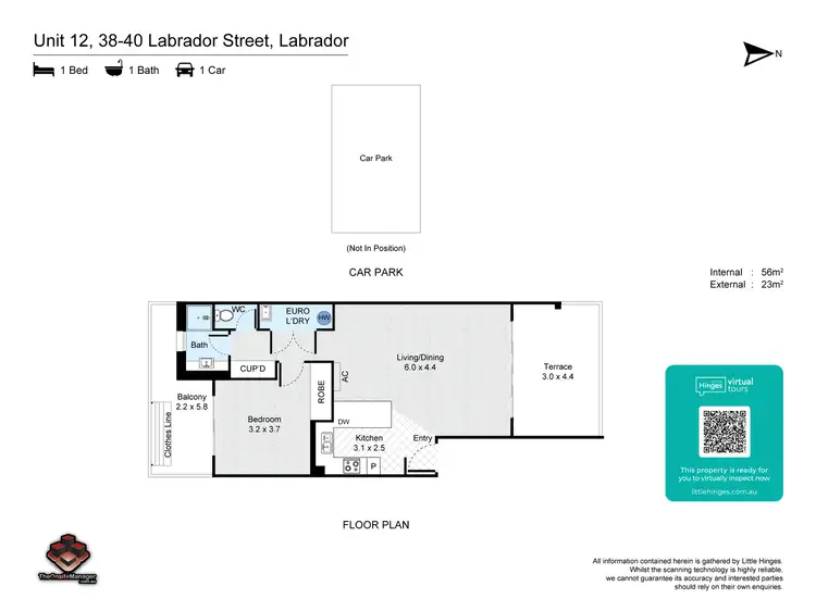 Floorplan of Homely unit listing, ID:21145265/38-40 Labrador Street, Labrador QLD 4215