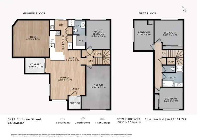 Floorplan of Homely townhouse listing, 3/27 Fortune Street, Coomera QLD 4209
