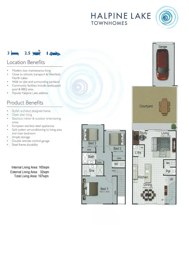 Floorplan of Homely townhouse listing, 16/115 Mango Hill Boulevard, Mango Hill QLD 4509