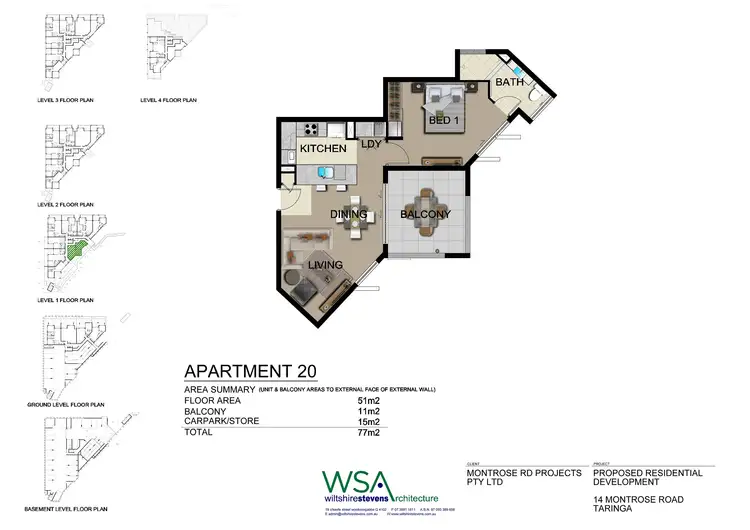 Floorplan of Homely apartment listing, ID:21146304/14 Montrose Road, Taringa QLD 4068