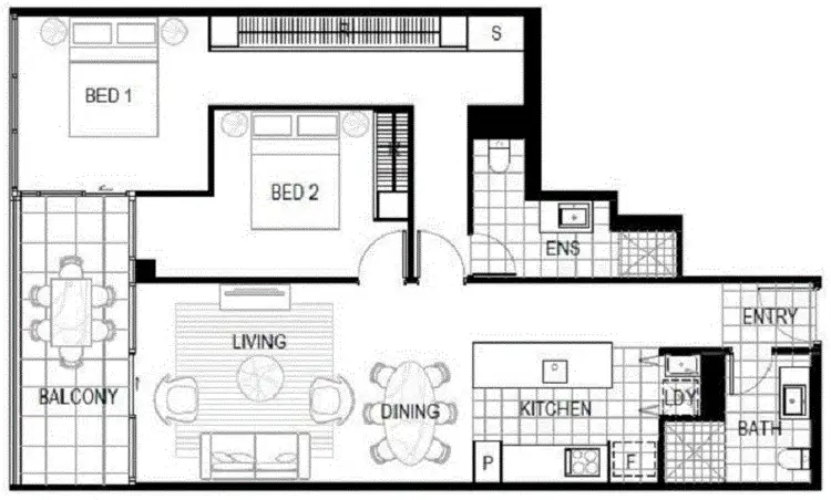 Floorplan of Homely apartment listing, ID:21146619/1 Bondi Avenue, Mermaid Beach QLD 4218