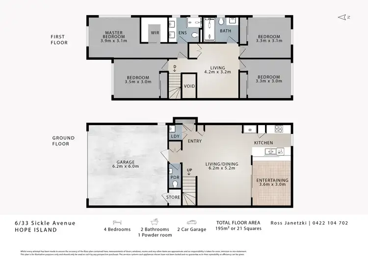 Floorplan of Homely townhouse listing, 6/33 Sickle Avenue, Hope Island QLD 4212