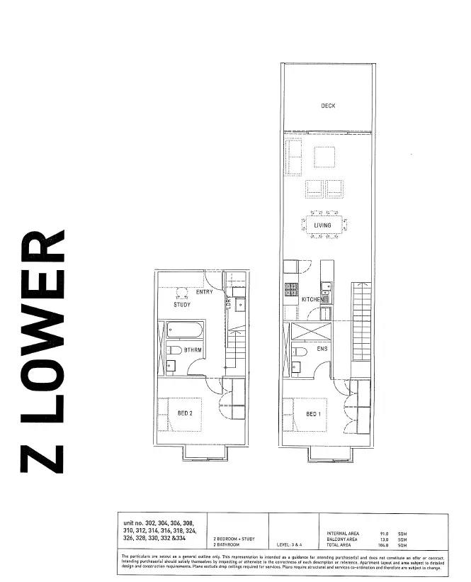 Floorplan of Homely apartment listing, 310/8 Skyring Terrace, Teneriffe QLD 4005