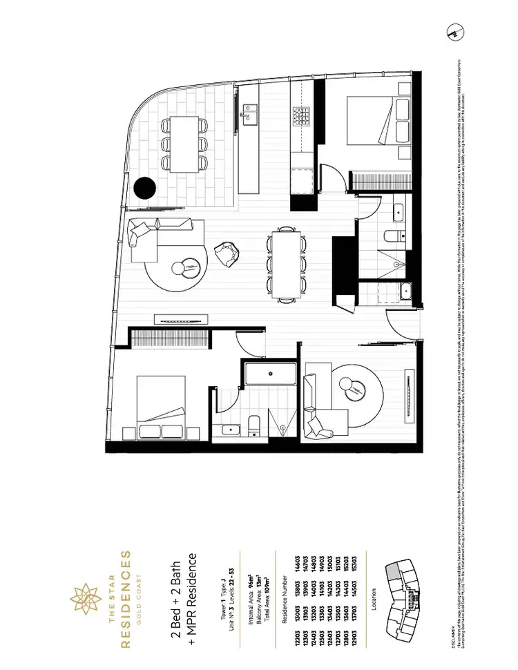 Floorplan of Homely apartment listing, ID:21149030/5 The Darling Avenue, Broadbeach QLD 4218