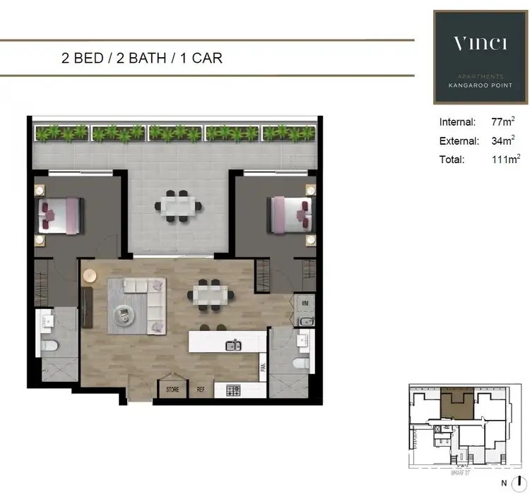 Floorplan of Homely apartment listing, ID:21149149/28 Wharf Street, Kangaroo Point QLD 4169