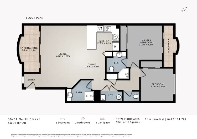 Floorplan of Homely unit listing, 30/61 North Street, Southport QLD 4215