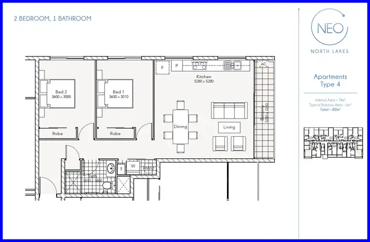 Floorplan of Homely unit listing, ID:21149476/3 McLennan Court, North Lakes QLD 4509
