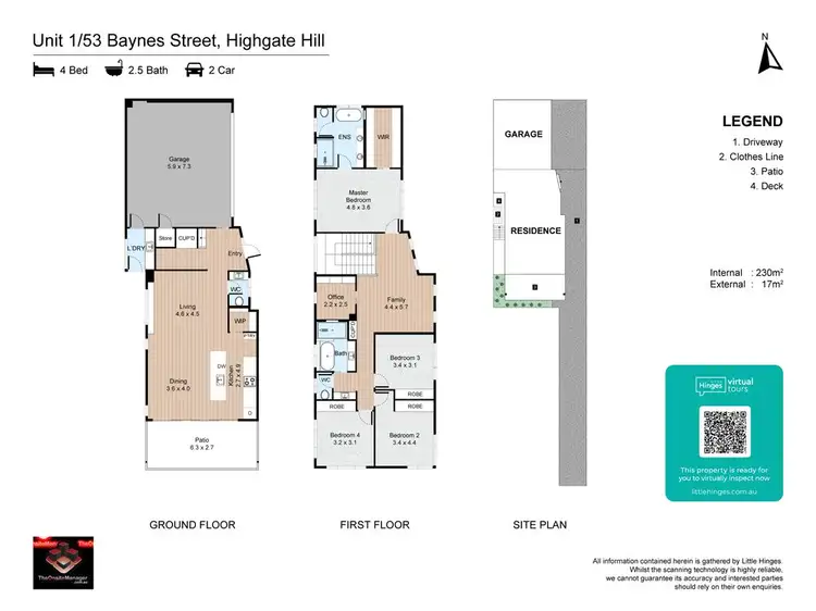 Floorplan of Homely house listing, 1/53 Baynes Street, Highgate Hill QLD 4101