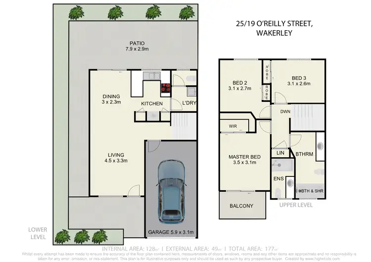 Floorplan of Homely townhouse listing, 25/19 O'Reilly Street, Wakerley QLD 4154