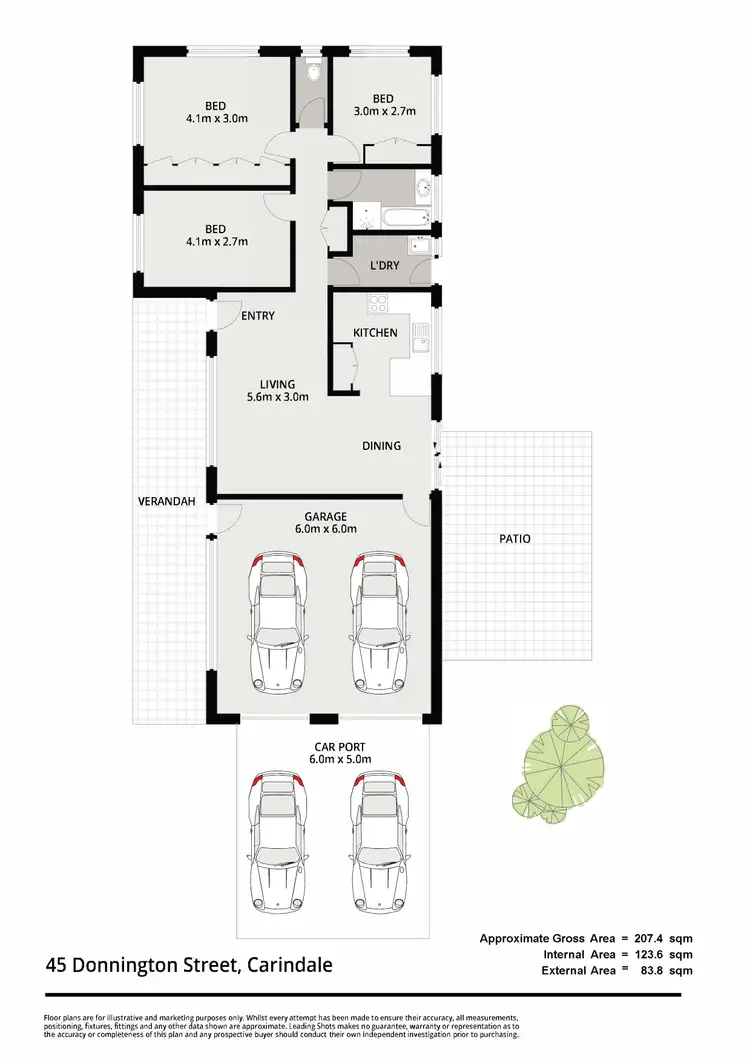 Floorplan of Homely house listing, 45 Donnington Street, Carindale QLD 4152