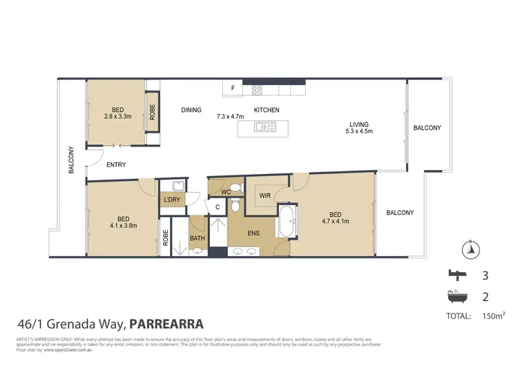 Floorplan of Homely unit listing, 46/1 Grenada Way, Kawana Island QLD 4575