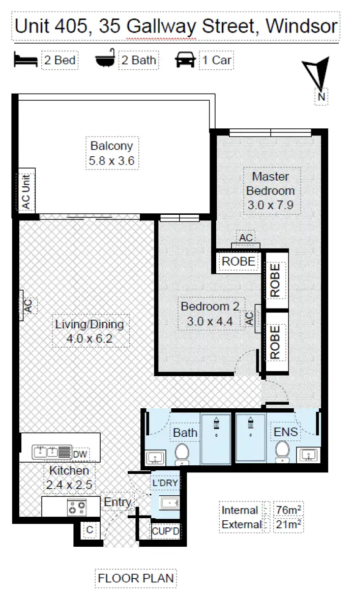 Floorplan of Homely apartment listing, ID:21151186/35 Gallway Street, Windsor QLD 4030