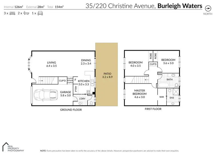 Floorplan of Homely townhouse listing, ID:21151700/220 Christine Avenue, Burleigh Waters QLD 4220