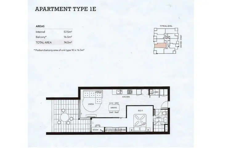 Floorplan of Homely unit listing, ID:21152325/16 Masters Street, Newstead QLD 4006