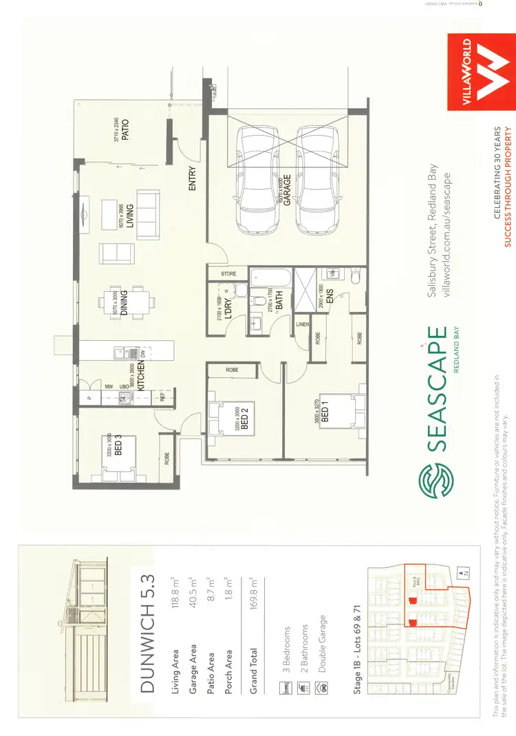 Floorplan of Homely townhouse listing, 71/20 Salisbury Street, Redland Bay QLD 4165