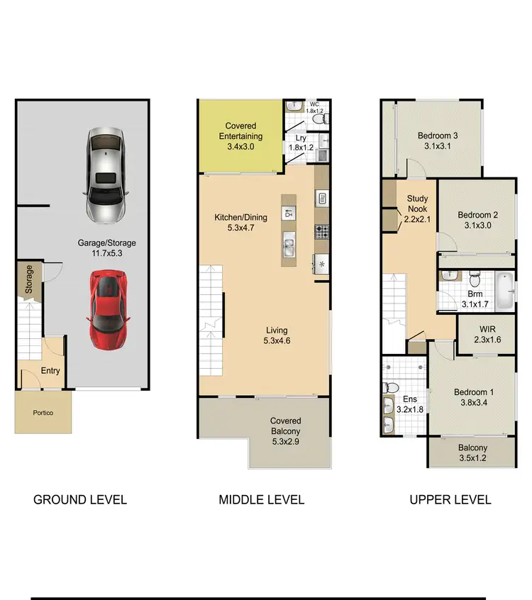 Floorplan of Homely townhouse listing, ID:21152973/8 Russell Street, Everton Park QLD 4053