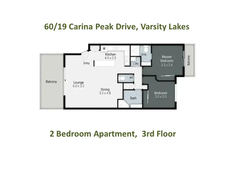 Floorplan of Homely apartment listing, ID:21153393/19 Carina Peak Drive Carina Peak Drive, Varsity Lakes QLD 4227