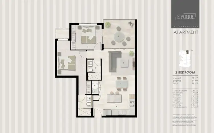 Floorplan of Homely unit listing, ID:21153624/191 Clarence Road, Indooroopilly QLD 4068