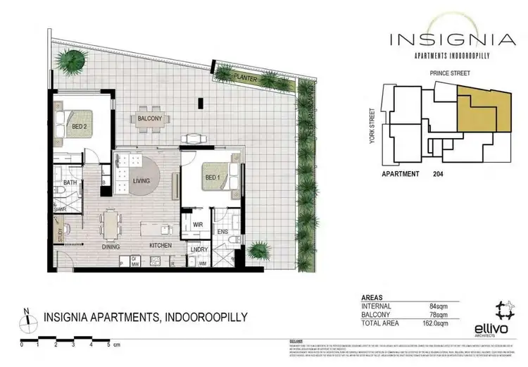 Floorplan of Homely apartment listing, 204/30 York Street, Indooroopilly QLD 4068