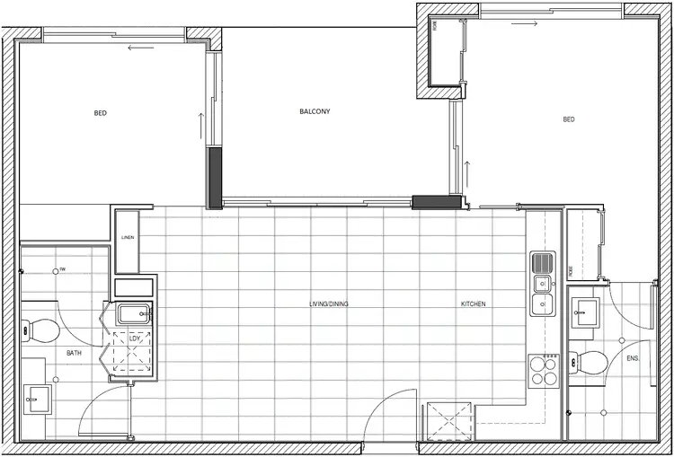 Floorplan of Homely unit listing, ID:21154058/9 Hooker Boulevard, Broadbeach Waters QLD 4218