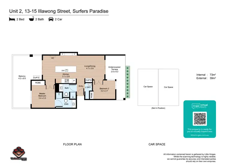 Floorplan of Homely unit listing, Unit 2/13-15 Illawong Street, Chevron Island QLD 4217
