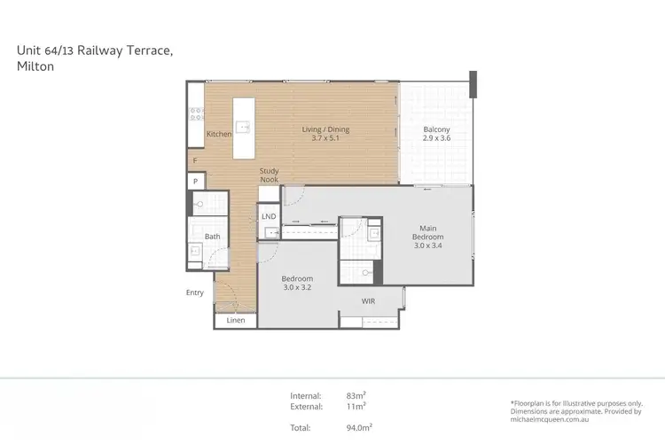 Floorplan of Homely apartment listing, ID:21154144/13 Railway Terrace, Milton QLD 4064
