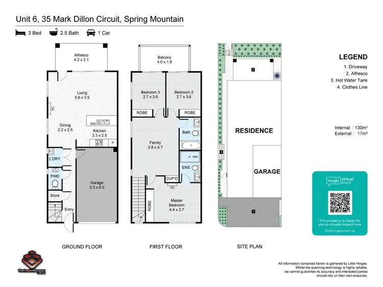 Floorplan of Homely townhouse listing, ID:21153938/3 Cliffdale Place, Spring Mountain QLD 4300