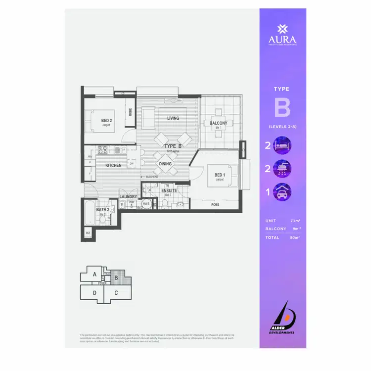 Floorplan of Homely apartment listing, ID:21154321/33 Lakefront Crescent, Varsity Lakes QLD 4227