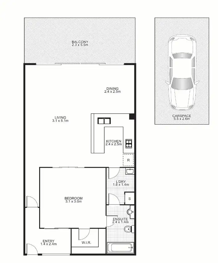 Floorplan of Homely apartment listing, 314/20 Malt Street, Fortitude Valley QLD 4006