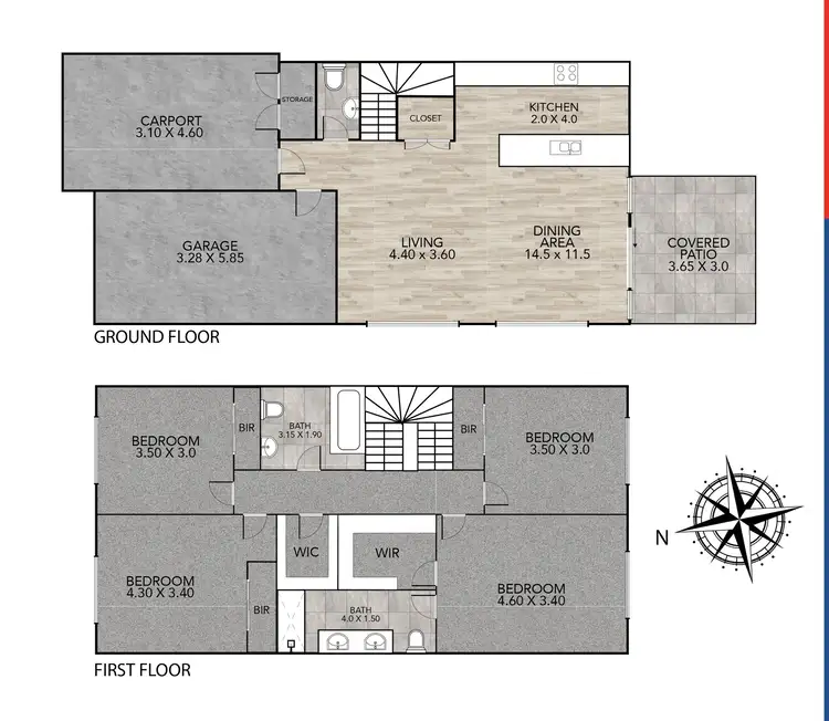 Floorplan of Homely townhouse listing, 56/48 Berkshire Place, Heathwood QLD 4110