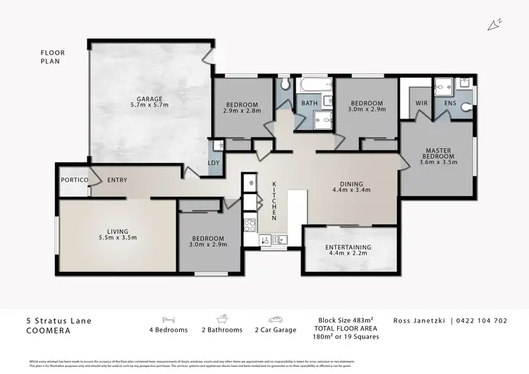 Floorplan of Homely house listing, 5 Stratus Lane, Coomera QLD 4209