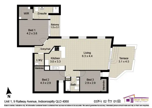 Floorplan of Homely apartment listing, 1and9 Railway Avenue, Indooroopilly QLD 4068
