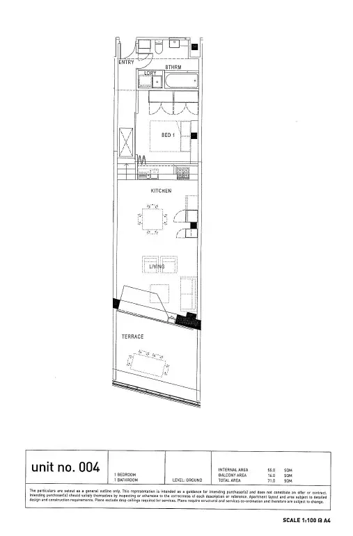Floorplan of Homely unit listing, 4/8 Skyring Terrace, Teneriffe QLD 4005