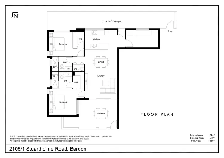 Floorplan of Homely unit listing, ID:21155043/1 Stuartholme Road, Bardon QLD 4065