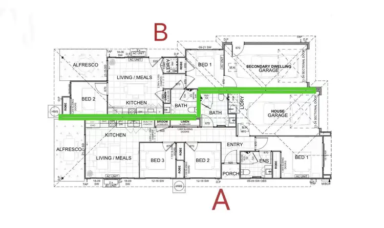 Floorplan of Homely semi-detached listing, B / 56 Connor Crescent, Caboolture QLD 4510