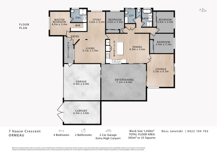 Floorplan of Homely house listing, 7 Haase Crescent, Ormeau QLD 4208